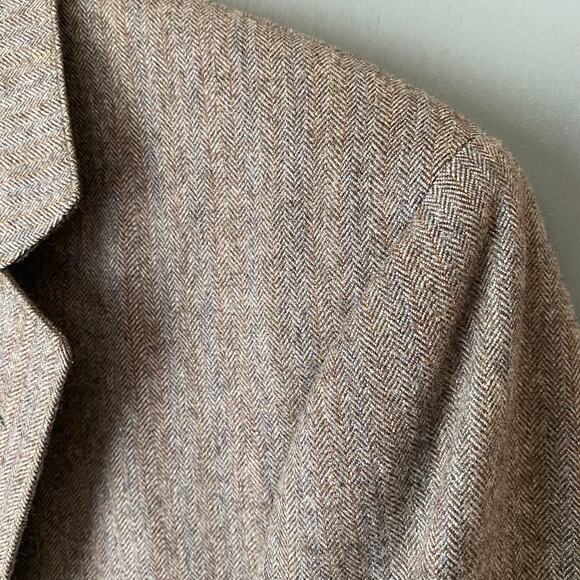 Vintage NORDSTROM 2 PIECE Men's 42 Trousers Sports Coat Wool Herringbone Classic - Picture 5 of 16